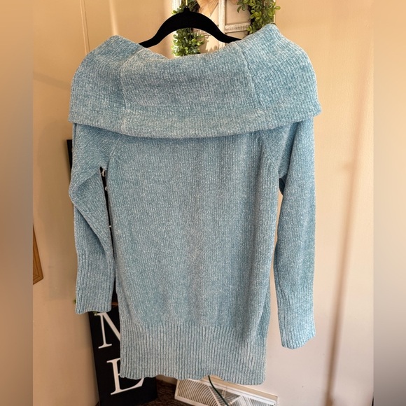 NWT WHBM chenille tunic Size Medium color winter teal marl - Picture 6 of 7